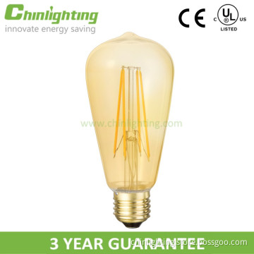 UL listed S21 ST64 Edison bulb led filament E26 dimmable led Bulb